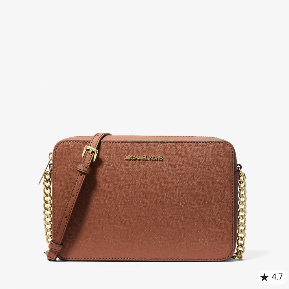 Michael Kors Tan Crossbody Bag with Gold Accents